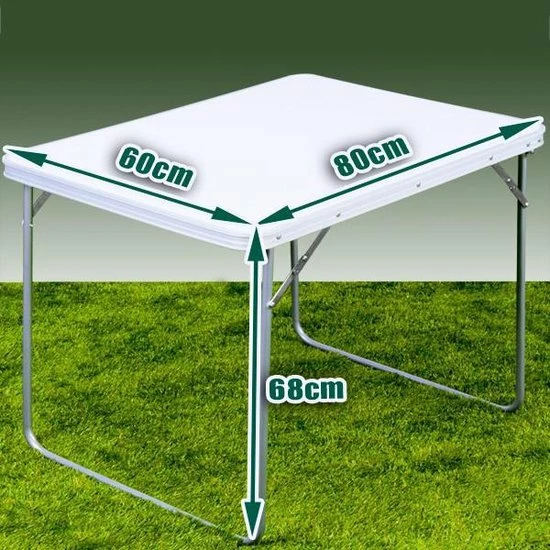 Merkloos Aluminium Inklapbare Tuintafel - Campingtafel - 80x60x68 Cm 8 Merkloos Aluminium Inklapbare Tuintafel - Campingtafel - 80x60x68 Cm - Image 6