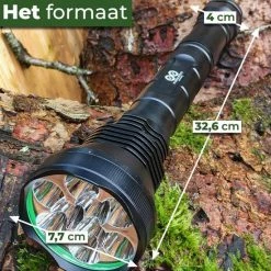 Ultra Krachtige Zaklamp - 10000 Lumen - 9 LED - Waterproof IP-54 - By Unlimited Products 18 Ultra Krachtige Zaklamp - 10000 Lumen - 9 LED - Waterproof IP-54 - By Unlimited Products -Alwero winkel 550x550 331