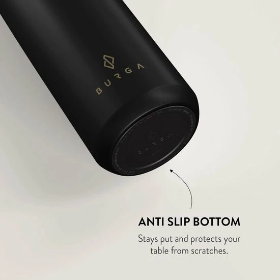 Burga Waterfles / Drinkfles - Isolerend - RVS - Zwart 4 Burga Waterfles / Drinkfles - Isolerend - RVS - Zwart - Image 2