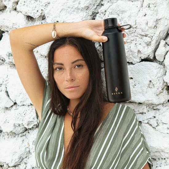 Burga Waterfles / Drinkfles - Isolerend - RVS - Zwart 8 Burga Waterfles / Drinkfles - Isolerend - RVS - Zwart - Image 6