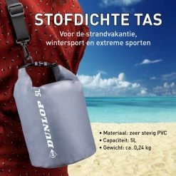 Dunlop Drybag Met Schouderriem - 10 Liter - 100% Polyester - Stofdicht - Grijs 13 Dunlop Drybag Met Schouderriem - 10 Liter - 100% Polyester - Stofdicht - Grijs -Alwero winkel 550x550 391