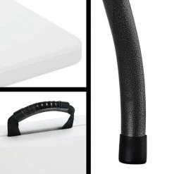 Casaria Opvouwbare Tuintafel Wit Kunststof 220x70x72cm -Alwero winkel 550x550 41