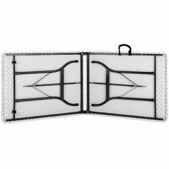 Casaria Opvouwbare Tuintafel Wit Kunststof 220x70x72cm -Alwero winkel 550x550 42