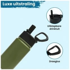 VANN Drinkfles 500 Ml Met Rietje Multifunctioneel - Waterfles Volwassenen - RVS Inclusief 3 Doppen - 24uur Koud/12 Uur Warm - Groen 18 VANN Drinkfles 500 Ml Met Rietje Multifunctioneel - Waterfles Volwassenen - RVS Inclusief 3 Doppen - 24uur Koud/12 Uur Warm - Groen -Alwero winkel 550x550 46