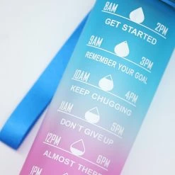 Sahara Sailor - Waterfles 1 Liter - Motivatie - Tijdsmarkering - Lekvrij - Blauw Roze -Alwero winkel 550x550 562