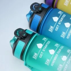 Sahara Sailor - Waterfles 1 Liter - Motivatie - Tijdsmarkering - Lekvrij - Blauw Roze -Alwero winkel 550x550 564