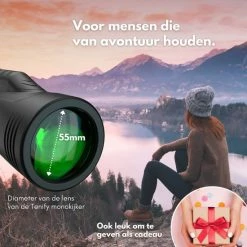Tenify Monokijker + E-Book - 12x50 - Monoculair Verrekijker - Vogelkijker - Spotting Scope - Vogelspotten - Zwart -Alwero winkel 550x550 586