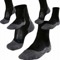 FALKE TK2 Explore Cool Short Wandelsokken Kort Zacht Thermisch Anti-blaar Antizweet Zonder Motief Met Elastische Boord Verkoelend Ademend Sneldrogend Zwart Heren Sportsokken - Maat 46-48 -Alwero winkel 550x553 2