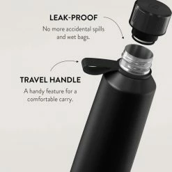 Burga Waterfles / Drinkfles - Isolerend - RVS - Zwart 11 Burga Waterfles / Drinkfles - Isolerend - RVS - Zwart -Alwero winkel 550x562 3