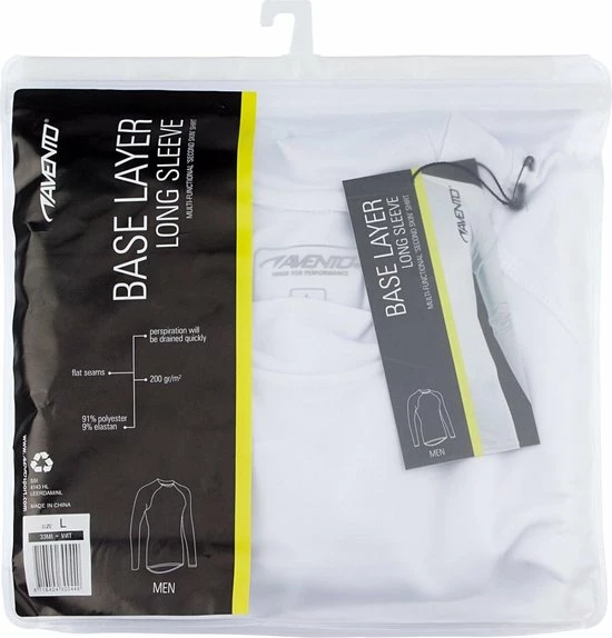 Avento Shirt Base Layer Lange Mouw - Mannen - Zwart - Maat XL 9 Avento Shirt Base Layer Lange Mouw - Mannen - Zwart - Maat XL - Image 7