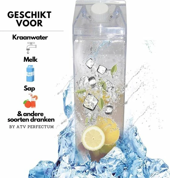 ATV PERFECTUM 2 X DOPDOP Transparante Drinkfles BUNDEL - Melkfles - Waterfles - Dop 9 ATV PERFECTUM 2 X DOPDOP Transparante Drinkfles BUNDEL - Melkfles - Waterfles - Dop - Image 7