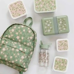 A Little Lovely Company Back To School Set - Drinkfles / 4 Snackdozen / Lunchbox - Bloesems Saliegroen -Alwero winkel 550x577 3