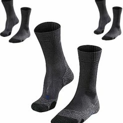 FALKE TK2 Explore Cool Wandelsokken Mid-rise Zacht Thermisch Anti-blaar Antizweet Zonder Motief Met Elastische Boord Verkoelend Duurzaam Ademend Sneldrogend Grijs Dames Sportsokken - Maat 39-40 -Alwero winkel 550x582