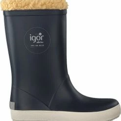 Igor - Regenlaarzen Voor Kinderen - Splash Nautico Borreguito - Marineblauw - Maat 26EU -Alwero winkel 550x590 1