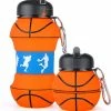 Merkloos Opvouwbare Drinkfles - Sport Waterfles 550 Ml - Opvouwbare Waterfles - Basketbal Bidon - Sportbidon - Sport Accessoire - Drinkfles