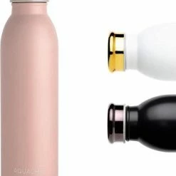 Aquachic Thermosfles 500 ML - Drinkfles Lekvrij - Vacuum BPA-vrije Waterfles Voor Werk, Sport, Fitness, Yoga, Reizen, School, Volwassenen, Baby's En Kinderen - Roze Design - Nederlands Merk