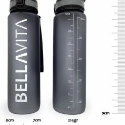 BELLAVITA Drinkfles - Zwart - Waterfles - Drinkfles Volwassenen - Drinkfles Kinderen - Fles - 1 Liter - 1000ml - Tritan - Fruitfilter - Filter - Black Friday - Sinterklaas - Kerst - BPA-vrij - 100% Lekvrij -Alwero winkel 550x656 6