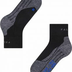 FALKE TK2 Explore Cool Short Wandelsokken Kort Zacht Thermisch Anti-blaar Antizweet Zonder Motief Met Elastische Boord Verkoelend Ademend Sneldrogend Zwart Heren Sportsokken - Maat 46-48 -Alwero winkel 550x667 5