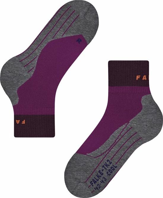 FALKE TK2 Explore Cool Short Wandelsokken Kort Zacht Thermisch Anti-blaar Antizweet Zonder Motief Met Elastische Boord Verkoelend Ademend Sneldrogend Roze Dames Sportsokken - Maat 39-40 4 FALKE TK2 Explore Cool Short Wandelsokken Kort Zacht Thermisch Anti-blaar Antizweet Zonder Motief Met Elastische Boord Verkoelend Ademend Sneldrogend Roze Dames Sportsokken - Maat 39-40 - Image 2