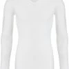 Ten Cate Thermo Men V-neck Long Sleeve - Heren Thermo T-shirt Lange Mouw V-hals - Wit - Maat: M