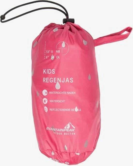 Mountain Peak Kinder Regenjas - Roze - Maat 122/128 6 Mountain Peak Kinder Regenjas - Roze - Maat 122/128 - Image 4