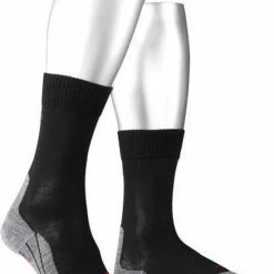 FALKE TK5 Wander Wandelsokken Mid-rise Zacht Thermisch Anti-blaar Antizweet Zonder Motief Met Elastische Boord Warm Admend Merinowol Zwart Dames Sportsokken - Maat 39-40 -Alwero winkel 550x712 3