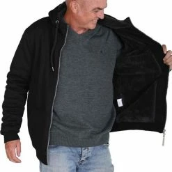 BJØRNSON Kenny Sweatvest Heren - Teddy Gevoerd - Hoodie - Maat 4XL - Zwart -Alwero winkel 550x720 3