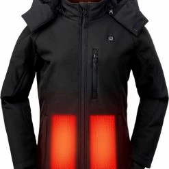 Sailwind Verwarmde Jas / Soft Shell / Dames / Zwart Incl. Powerbank