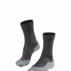 FALKE TK5 Wander Wandelsokken Mid-rise Zacht Thermisch Anti-blaar Antizweet Zonder Motief Met Elastische Boord Warm Admend Merinowol Grijs Heren Sportsokken - Maat 39-41 -Alwero winkel 550x731 3