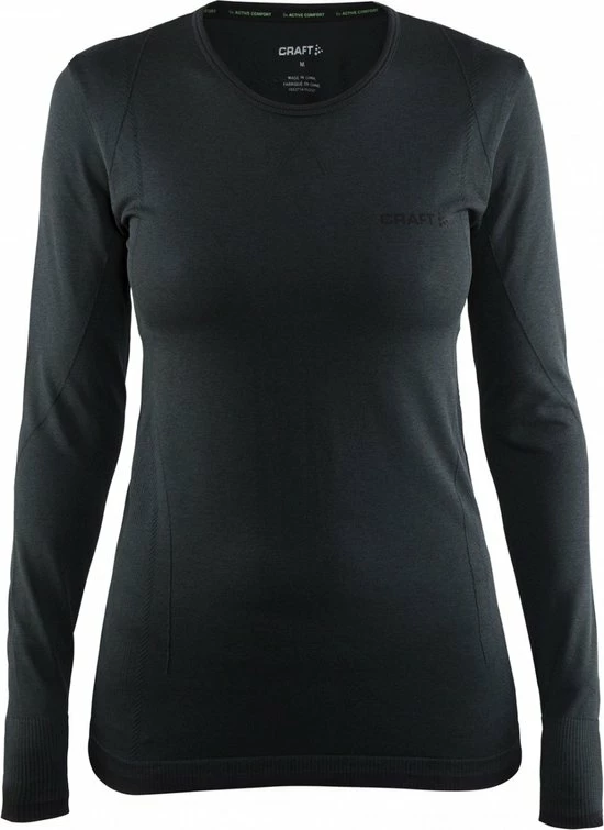 Craft Active Comfort Roundneck Ls Sportshirt Dames - Black 3 Craft Active Comfort Roundneck Ls Sportshirt Dames - Black