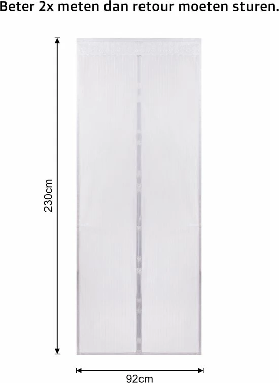 O'DADDY O’DADDY® Deurgordijn – Vliegengordijn Magnetisch Deluxe 92 X 230 Cm – Witte Hor – Dikke Gordijnstof 11 O'DADDY O’DADDY® Deurgordijn – Vliegengordijn Magnetisch Deluxe 92 X 230 Cm – Witte Hor – Dikke Gordijnstof - Image 9