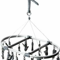 Bo-Camp Droogcarrousel - Klemkleerhaak - Ovaal - 20 Knijpers - Grijs