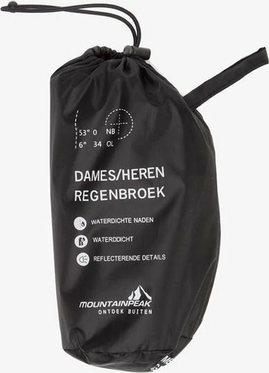 Mountain Peak Dames/heren Regenbroek - Zwart - Maat L 6 Mountain Peak Dames/heren Regenbroek - Zwart - Maat L - Image 4