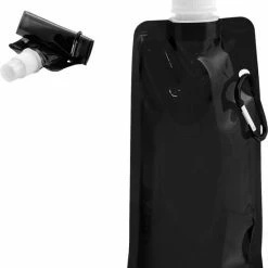 Happyshopper Waterzak Met Karabijnhaak - Drinkzak - Opvouwbaar - Festival - Zwart - PET - 400 Ml -Alwero winkel 550x769