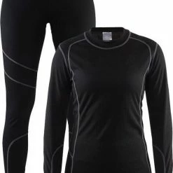 Craft Baselayer Set Thermoset Dames - Black/Granite - Maat XL