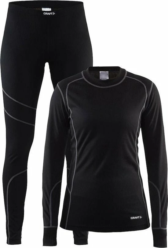 Craft Baselayer Set Thermoset Dames - Black/Granite - Maat XL 3 Craft Baselayer Set Thermoset Dames - Black/Granite - Maat XL