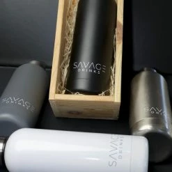 Savage Drinks SAVAGE Drinkfles - Thermosfles - Geïsoleerde Bidon - Zwart