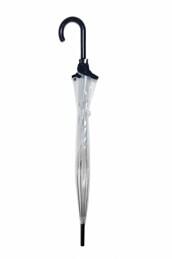 Smati Transparant Basic Paraplu - Transparant - Opent Automatisch - Zwart - Ø85cm 4 Smati Transparant Basic Paraplu - Transparant - Opent Automatisch - Zwart - Ø85cm - Image 2