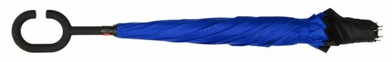 Impliva RU-6 Inside Out Windproof Paraplu - Dubbeldoeks - Ø 107 Cm - Zwart/Blauw 7 Impliva RU-6 Inside Out Windproof Paraplu - Dubbeldoeks - Ø 107 Cm - Zwart/Blauw - Image 5